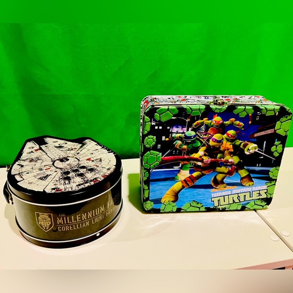 Star Wars Millennium Falcon and TMNT Lunchboxes - Picture 1 of 2